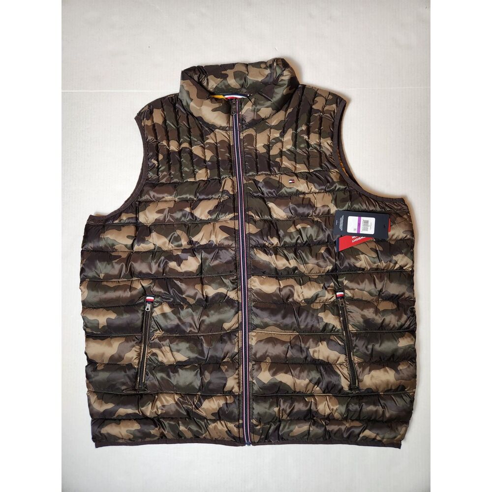 Tommy Hilfiger Quilted Puffer Vest Men’s 2XLT 2XL Tall Camouflage
